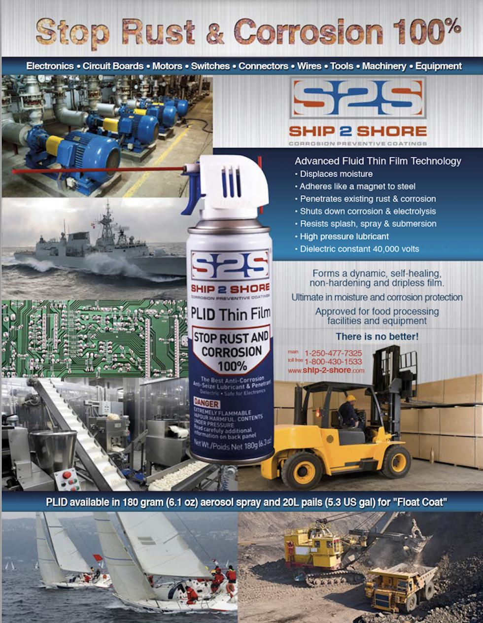 Ship-2-Shore PLID Thin Film protect against rust and corrosion for maritime, military & security, agricultural, farming equipment, food processing, public utilities, plant & equipment, transport, recreational, sailing boats, motor vehicles