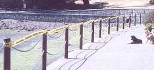 Ship-2-Shore Industrial Thick Film applied to steel walkway around harbour to protect from rusting
